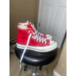 Size 7.5 - Converse Chuck 70 High Enamel Red
